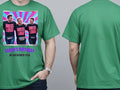 MySpace Icon Tee — Back to 2000s Weekender Custom Photo T-Shirt — irish green tee, front and back view