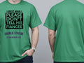 Personalised Weekender Unisex Tee — irish green tee, front and back view
