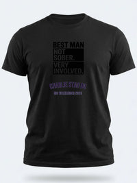 Personalised Weekender Unisex Tee — black tee, front view
