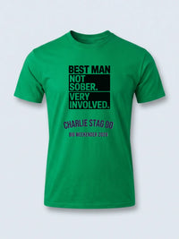 Personalised Weekender Unisex Tee — irish green tee, front view