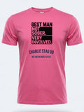 Personalised Weekender Unisex Tee — pink tee, front view
