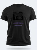 Personalised Weekender Unisex Tee — black tee, front view