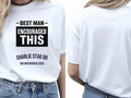 Personalised Weekender Unisex Tee — white tee, front and back view