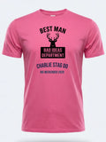 Personalised Weekender Unisex Tee — pink tee, front view