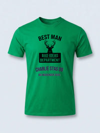 Personalised Weekender Unisex Tee — irish green tee, front view