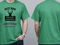 Personalised Weekender Unisex Tee — irish green tee, front and back view
