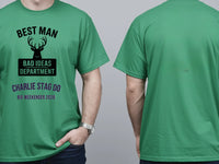 Personalised Weekender Unisex Tee — irish green tee, front and back view