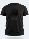 Personalised Weekender Unisex Tee — black tee, front view