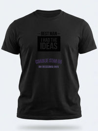 Personalised Weekender Unisex Tee — black tee, front view