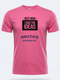 Personalised Weekender Unisex Tee — pink tee, front view