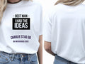Personalised Weekender Unisex Tee — white tee, front and back view
