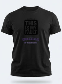 Personalised Weekender Unisex Tee — black tee, front view