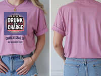 Personalised Weekender Unisex Tee — azalea tee, front and back view