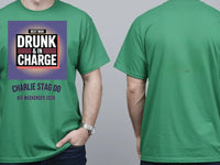 Personalised Weekender Unisex Tee — irish green tee, front and back view