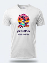 Personalised Ultimate '80s Big Weekender Tee — white tee, front view
