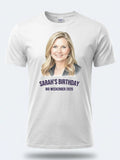 Watercolour Portrait Tee — Custom Painted Photo T-Shirt — white tee, front view
