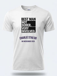 Personalised Weekender Unisex Tee — white tee, front view