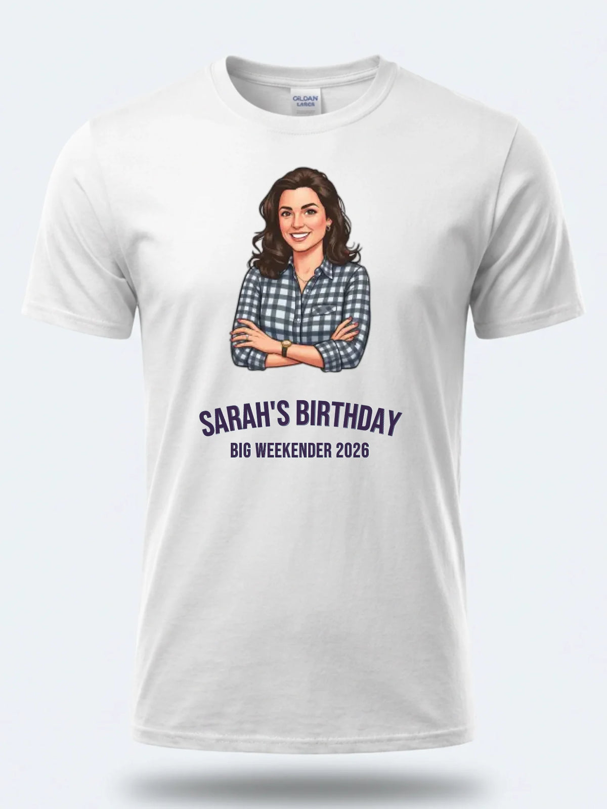 Cartoon Me Tee — Turn Your Photo Into a Custom Cartoon T-Shirt — white tee, front view