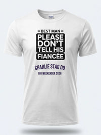 Personalised Weekender Unisex Tee — white tee, front view