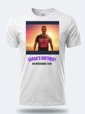 Sunset Set Tee — We Love Ibiza Weekender Custom Photo T-Shirt — white tee, front view