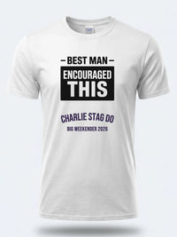 Personalised Weekender Unisex Tee — white tee, front view