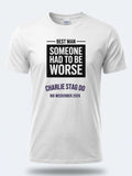 Personalised Weekender Unisex Tee — white tee, front view