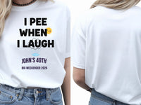 Personalised Banter Tee — white tee, front and back view