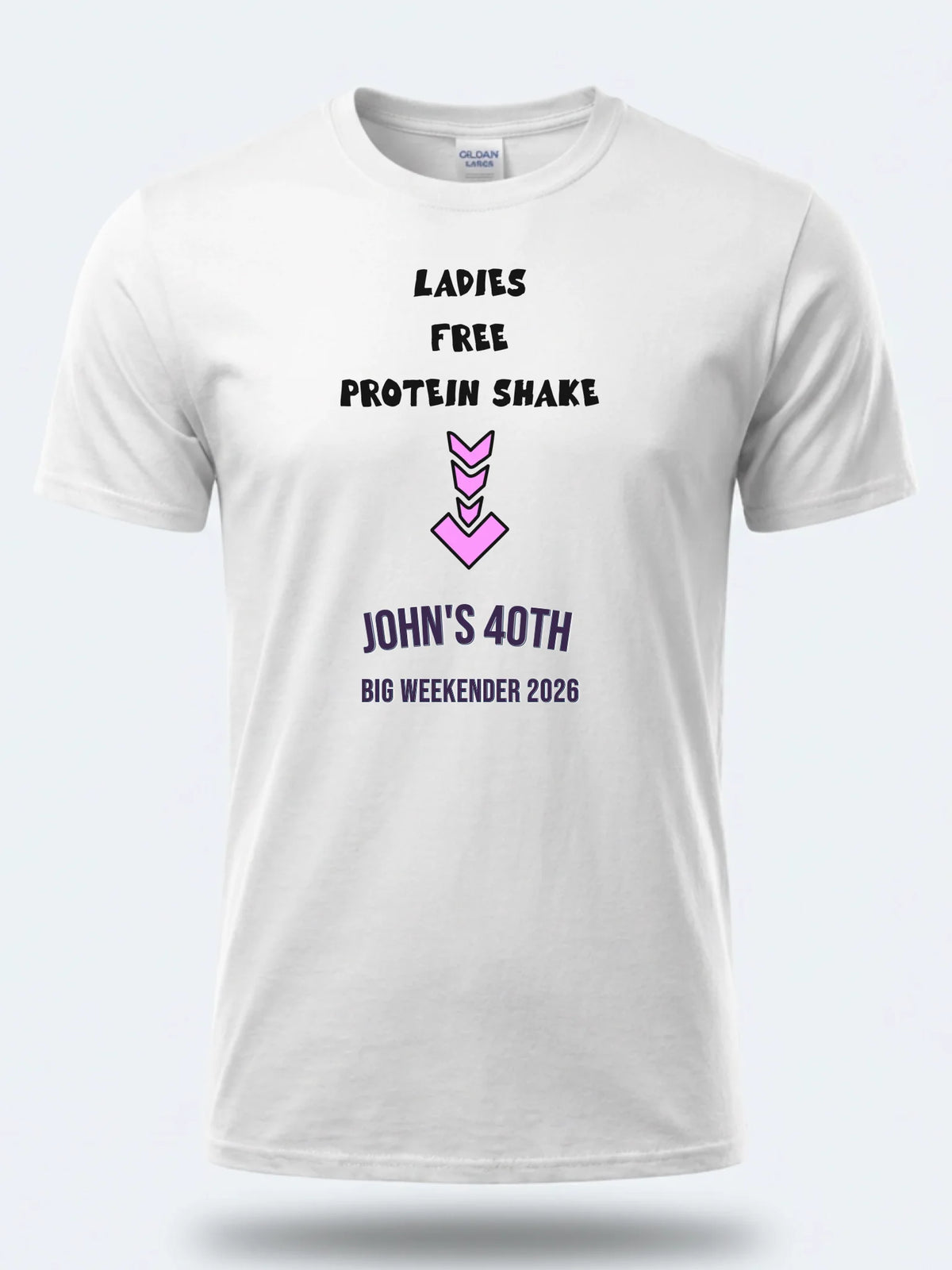 Personalised Banter Tee — white tee, front view