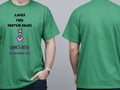 Personalised Banter Tee — irish green tee, front and back view