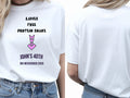 Personalised Banter Tee — white tee, front and back view