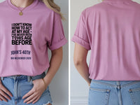 Personalised Banter Tee — azalea tee, front and back view