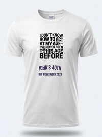 Personalised Banter Tee — white tee, front view