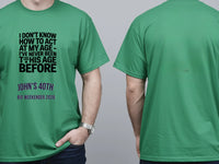 Personalised Banter Tee — irish green tee, front and back view