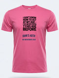 Personalised Banter Tee — pink tee, front view
