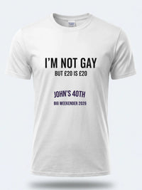 Personalised Banter Tee — white tee, front view