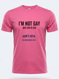 Personalised Banter Tee — pink tee, front view