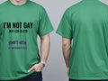 Personalised Banter Tee — irish green tee, front and back view