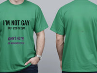 Personalised Banter Tee — irish green tee, front and back view