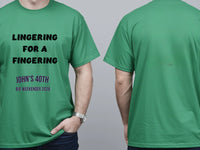 Personalised Banter Tee — irish green tee, front and back view