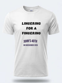 Personalised Banter Tee — white tee, front view
