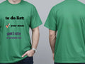 Personalised Banter Tee — irish green tee, front and back view