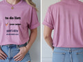Personalised Banter Tee — azalea tee, front and back view