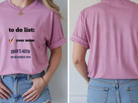 Personalised Banter Tee — azalea tee, front and back view
