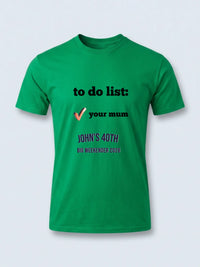 Personalised Banter Tee — irish green tee, front view