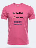 Personalised Banter Tee — pink tee, front view