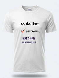 Personalised Banter Tee — white tee, front view