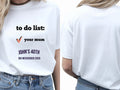 Personalised Banter Tee — white tee, front and back view