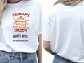 Personalised Banter Tee — white tee, front and back view