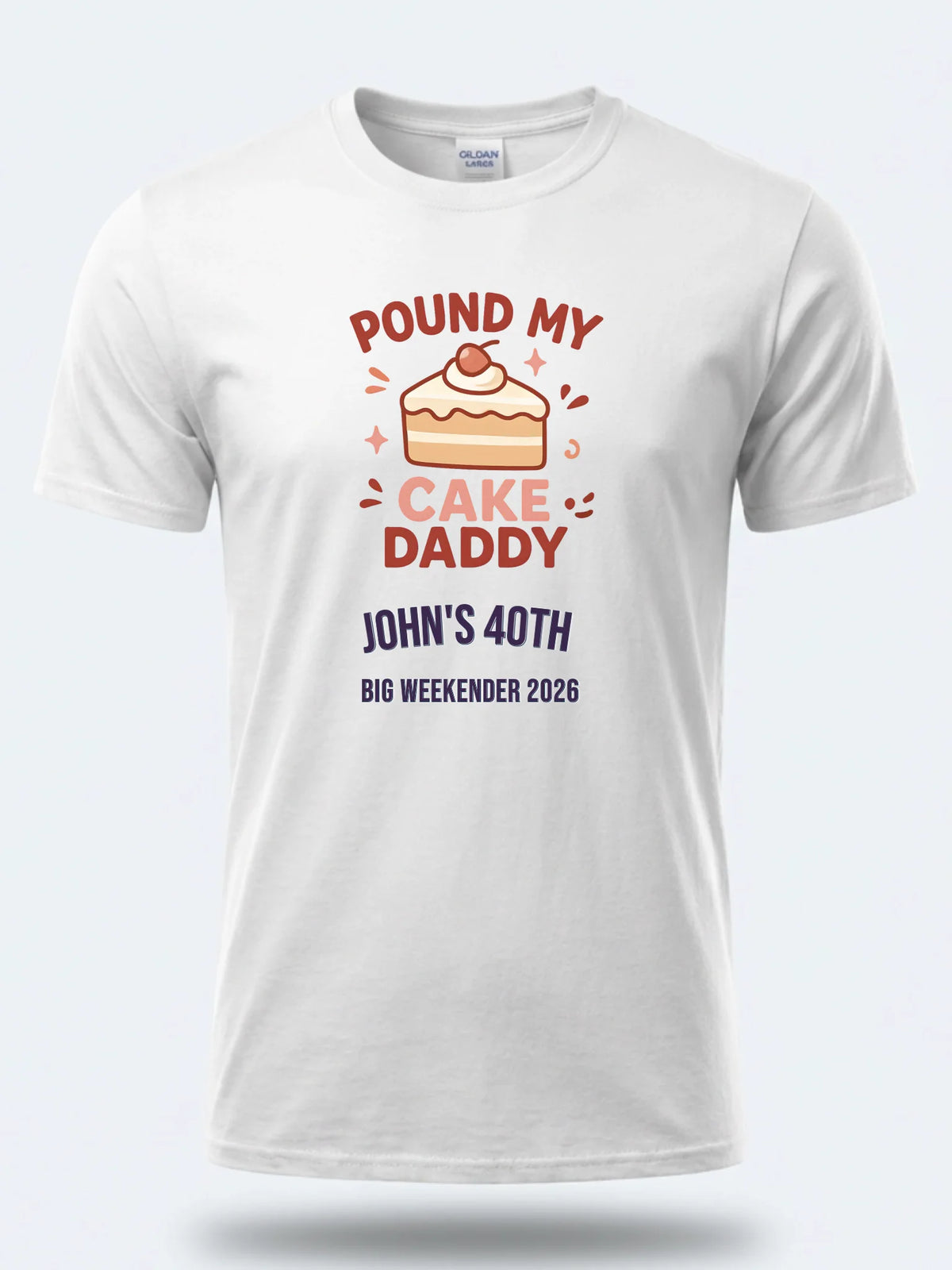 Personalised Banter Tee — white tee, front view