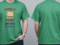 Personalised Banter Tee — irish green tee, front and back view